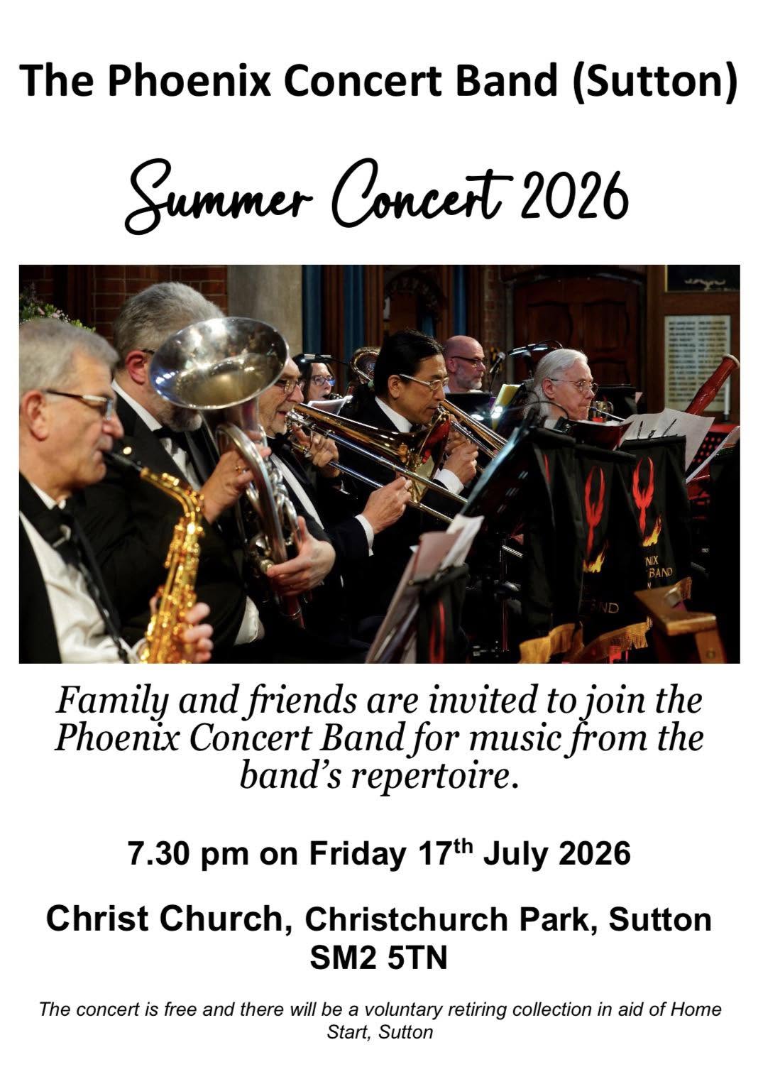 The Phoenix Concert Band (Sutton) - Summer Concert 2026